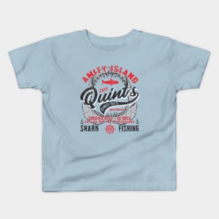 Quint's Shark Fishing Tours Lts Kids T-Shirt